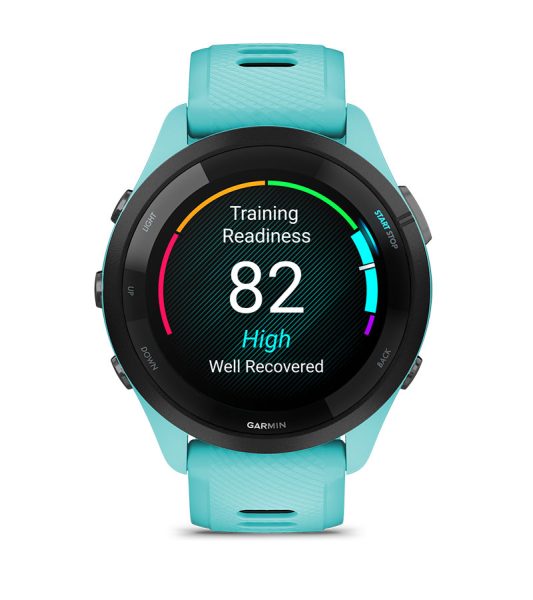Умные часы Garmin Forerunner 265 белые с бело-синим ремешком